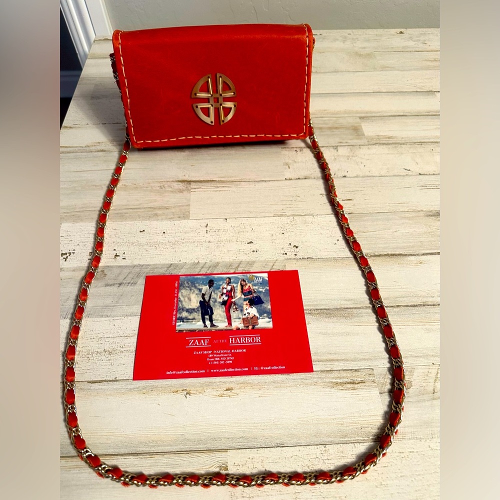 Handmade red leather purse (ZAAF)